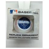 KC Royals World Series Champions Baseball Ornament