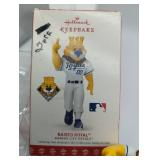 Official MLB Kansas City Royals Mascot Sluggerrr Hallmark Ornament, vintage collectible.
