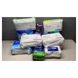 Lot of 13 size medium/small Adult Incontinence Supply Lot - Multiple Brands