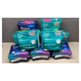 Lot of 10 xxl Adult Incontinence Products Bundle - Rely and Prevail