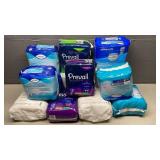 Lot of Mix Adult Incontinence Products Bundle - Tena, Prevail, Attends