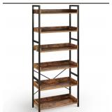 Industrial 6-Tier Bookshelf