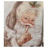 30x40 secret santa framed tinted gel mixed with glitter emb canvas print w-00041