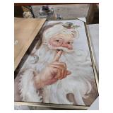 30x40 secret santa framed tinted gel mixed with glitter emb canvas print w-00041