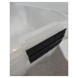 IRIS 32 Qt. Plastic Storage Bins with Lids  Stackable Storage Containers  Totes  4 Pack