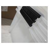 IRIS 32 Qt. Plastic Storage Bins with Lids  Stackable Storage Containers  Totes  4 Pack