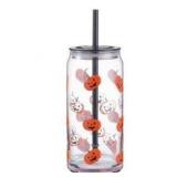 Way to Celebrate Glass 20oz Can Sipper Halloween Pumpkin 2 Pack