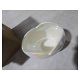 Paris Hilton Heart-Shaped Utensil jar with White Rainbow Finish, Multifunctional Kitchen Storage and Decorative vase