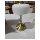Elegant Cordless Table Lamp with Milk Glass Shade,3-Level Dimmable Touch Lamp