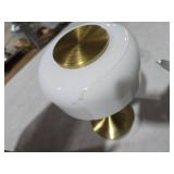 Elegant Cordless Table Lamp with Milk Glass Shade,3-Level Dimmable Touch Lamp