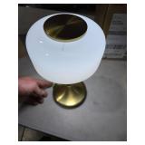 Elegant Cordless Table Lamp with Milk Glass Shade,3-Level Dimmable Touch Lamp