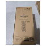 533Holiday Time Gingerbread House Stackable Stoneware Mug with Metal Rack Set, Multi Color