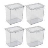 The Home Edit Medium Canisters Food Storage Containers, Clear, Pack of 4