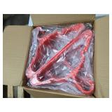 Lifemaster Plastic Clothes Hangers Heavy Duty Hanger Set  For Organizing Clothes  Dresses  and Coat  Holds Up To 5 lbs  Space-saving Hangers with Non-Slip Shoulder Grooves  Pack of 80  Red