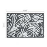 Mainstays Jacquard High Low Loop Kitchen Mat 18 x 27  Gray & Arctic White