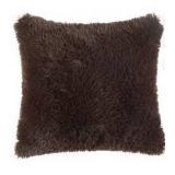 Mainstays Super Lux Shag Faux Fur Brown Pillow, 19 in x 19 in, Square 4 Pack