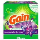 Gain Powder Laundry Detergent  Moonlight Breeze Scent  82 oz  69 Loads