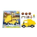 Bluey Dump Truck: Plastic Doll Playsets with 9-Piece Character Figures