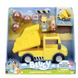 Bluey Dump Truck: Plastic Doll Playsets with 9-Piece Character Figures
