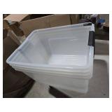 IRIS 60 Qt. Plastic Storage Bins with Lids  Stackable Storage Containers  Totes  4 Pack