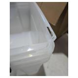 IRIS 60 Qt. Plastic Storage Bins with Lids  Stackable Storage Containers  Totes  4 Pack