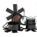 Thyme & Table 12-Piece Non-Stick Cookware Set, Signature Collection Pots and Pans Set - Rose Gold,
