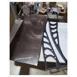 Polycarbonate Window Door Awning Spliced Canopy Brown with Black Bracket 40 Inch x 40 Inch