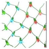 379Indoor/Outdoor 150-Count Incandescent Christmas Net Lights, Multicolor, 6