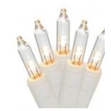 Indoor/Outdoor 100-Count Incandescent Mini Christmas String Lights, Warm White, 20.6