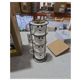 Way to Celebrate 4-Piece 13-Oz White Ghost-Shaped Glazed Ceramic Stacking Mug Set with Metal Rack