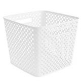 Mainstays White 13  Cube Decorative Storage Basket Set Of 4