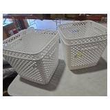 Mainstays White 13  Cube Decorative Storage Basket Set Of 4