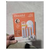 Beautiful Kitchenware 4-Piece Essential Gadget Set, Sage Green with Gold accent, Non-Slip Grip, Dishwasher Safe, BPA-Free