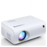 Mini Projector, Portable Projector Portable Outdoor Projection for iOS/Android/PS5 White