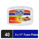 Hefty Everyday Soak Proof White Foam 5 Compartment Trays