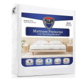 All-in-One Bed Bug Blocker Water Resistant Zippered Mattress Protector  King