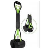 PPOGOO Non-Breakable Pet Pooper Scooper for Dogs and Cats with Long Handle High Strength Material and Durable Spring for Easy Grass and Gravel Pick Up