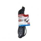 Hyper Tough 12 Ft 16 AWG 2-Prong Black Indoor Extension Cord, 125V 13A 2 Pack