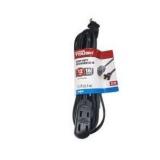 Hyper Tough 12 Ft 16 AWG 2-Prong Black Indoor Extension Cord, 125V 13A 2 Pack