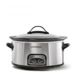 Crock-Pot 6 Quart Programmable Slow Cooker with Timer and Auto Food Warmer Setting, Stainless Steel