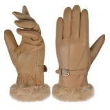 Harssidanzar Leather Gloves Women
