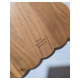 Rectangle Wood Serving Board - Natural Acacia Wood Charcuterie Board, Food-Safe Serving Platter for Cheese, Meats, Crackers & Party/Kitchen Decor
