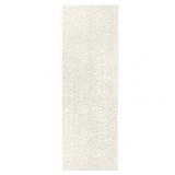 Mainstays Traditional Solid Ivory Shag Indoor Runner Rug  2  x 6