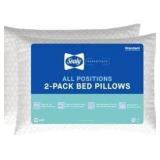 Sealy Essentials All Positions Bed Pillow, Standard- Hexagon Pattern, Firm, Back, Stomach, and Side Sleeper (2 Count)
