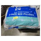 Sealy Essentials All Positions Bed Pillow, Standard- Hexagon Pattern, Firm, Back, Stomach, and Side Sleeper (2 Count)