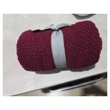 Better Homes & Gardens Chenille Knit Super Soft Oversized Throw Blanket, Merlot Wine