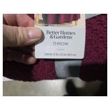 Better Homes & Gardens Chenille Knit Super Soft Oversized Throw Blanket, Merlot Wine