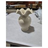 Ruffle-Shaped Ceramic Tabletop Vase - Off-White