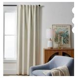 Better Homes & Gardens 100% Blackout Linen Blend Single Curtain, 50x63, Vanilla Dream