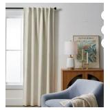 Better Homes & Gardens 100% Blackout Linen Blend Single Curtain, 50x63, Vanilla Dream